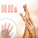 5pcs Gel Finger Cap Protect Cracked Cover Cots Hand Skin Care (Closed Pink)