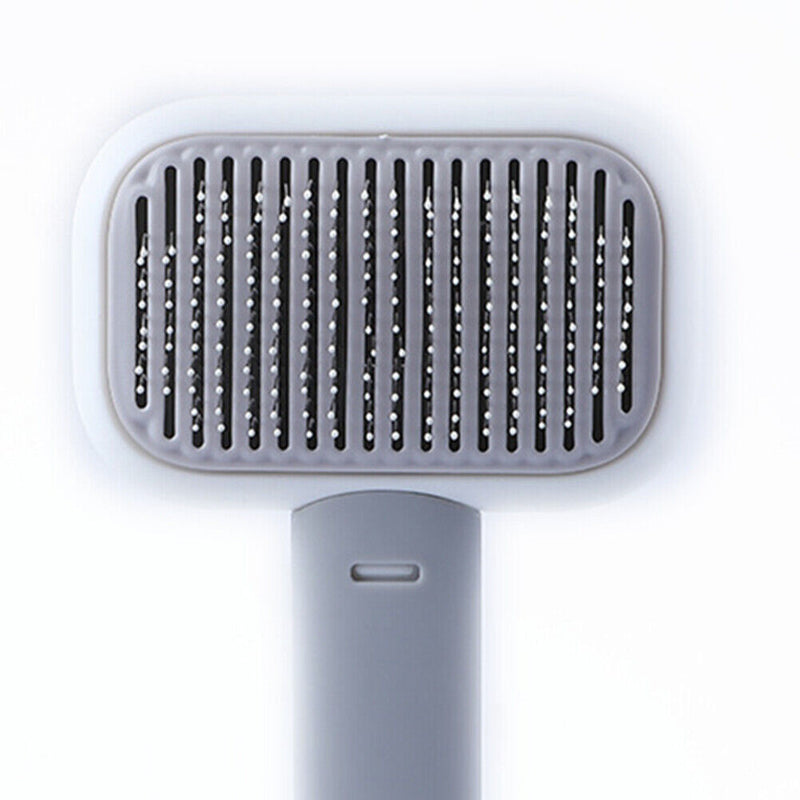 Pet Dog Cat Brush Needle Comb Hair Shedding Grooming Hair Remover (Grey)