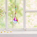 Crystal Pendant Colorful Beads Hanging Drop Wind Chime Garden Decor (A) Newly