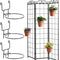 Window Sill Iron Hanging Flower Pot Rack Guardrail Balcony Planter Pot Stand