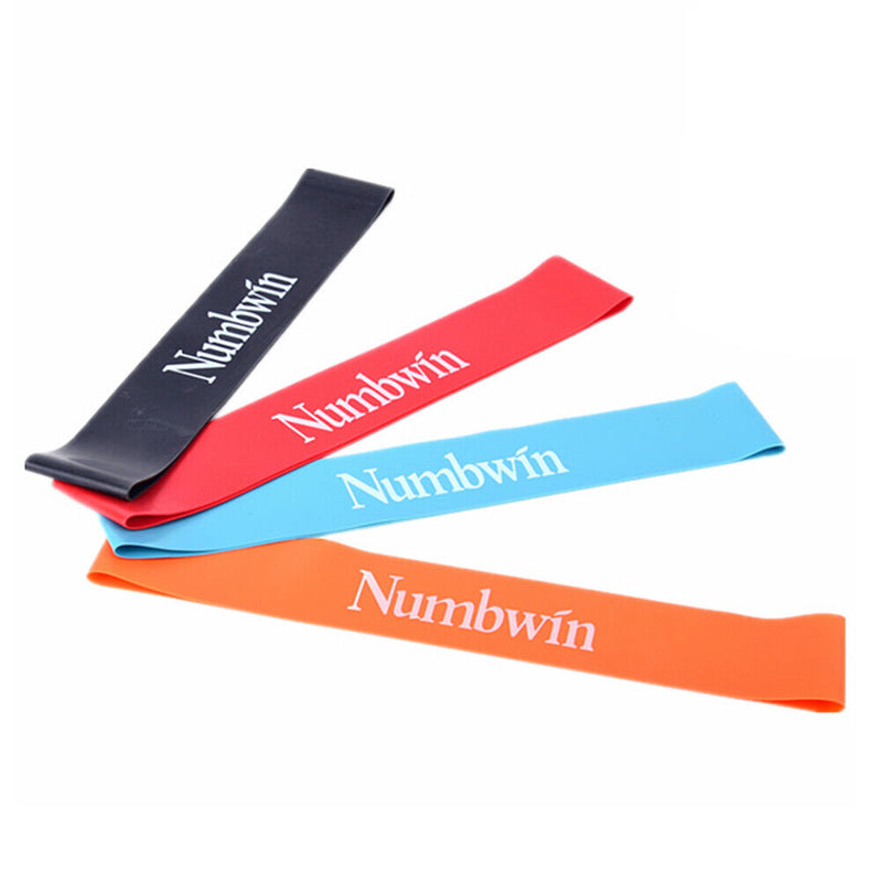 4pcs/set Latex Resistance Bands for Yoga Workout Black Red Blue Orange 600mm