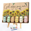 50X40cm English Sentence Frameless Oil Paint By Numbers Painted Picture Craft