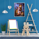 Butterfly Girl and Cat Oil Paint By Numbers DIY Handpainted on Canvas Wall Ar