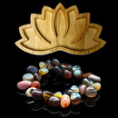 Crystal Display Holder Lotus Shaped Healing Stones Tray Home Desktop Organi