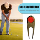 Magnetic Golf Divot Repair Tool Pitch Groove Cleaner Pitchfork Color Random