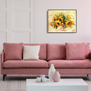 Oil Painting By Numbers Set Sunflower DIY Hand Painted Acrylic Coloring Drawing
