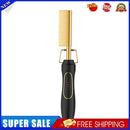 2 in 1 Hair Straightener Curler Electric Heating Comb Flat Iron (Black UK)