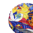 Long Hair Swim Cap Pleated Stretch Elastic Nylon Swimming Cap for Women (C)