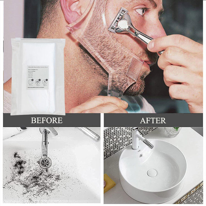 20pcs Beard Hair Catcher Barber Cleaning Tools Sink Guard for Buzzing Trimming