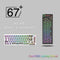 68 Keys RGB 60 Percent NKRO DIY Mechanical Hotswap Keyboard Kits (White)