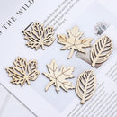 Accessory Leaves Wood Chips Wooden Slice Home Decoration Hanging Ornaments