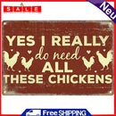 Tin Plates Wall Signs Retro Painting Chicken Letters Metal Plate Poster for Bar