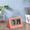 Mini LCD Digital Electronic Desktop Time Clocks Silent Desk Clocks (Orange)