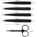 Eyebrow Tweezers Stainless Steel Hair Pluckers Clip Eyebrow Trimmer Tools Sets