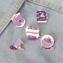Magic Hat Moon Star Cartoon Brooch Witch Enamel Pin Badge DIY Decoration
