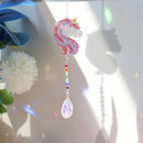 Diamond Drill Rainbow Collection Hang Crystal Prisms Wind Chime (Licorne 2)