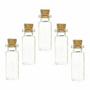 4 Pcs Mini Clear Glass Bottles Empty W/Corks Small Sample Jars 10ml Good S9X4