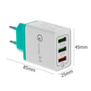 YouN QC3.0 USB Fast Charger for Mobile Phone, 3 Ports