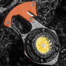 Multi-function COB LED Flashlight Outdoor USB C Rechargeable Keychain Lightin