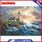 DIY HandPainted Paint by Number Kits Lighthouse Landscape Artcraft for Presents