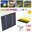 12V 2W Solar Panel Module DIY For Light Battery Cell Phone 8U7Y W3T9 T0Q Z7E9