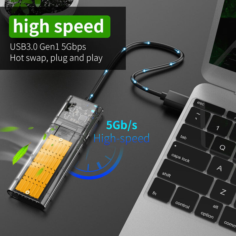 M2 SSD Case M.2 to USB 3.0 Gen 1 5Gbps Hard Disk Enclosure SATA NGFF SSD Adapter