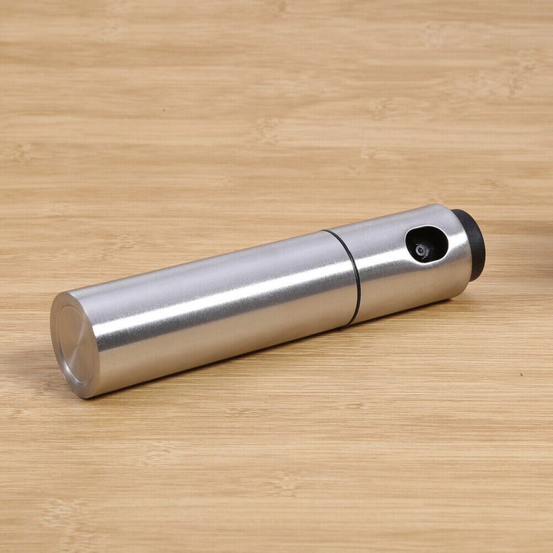 Stainless Steel Olive Oil Spray Bottle BBQ Baking Vinegar Gravy Dispenser