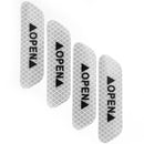 4pcs Car OPEN Reflective Tapes Warning Mark Open Car Door Stickers (White)