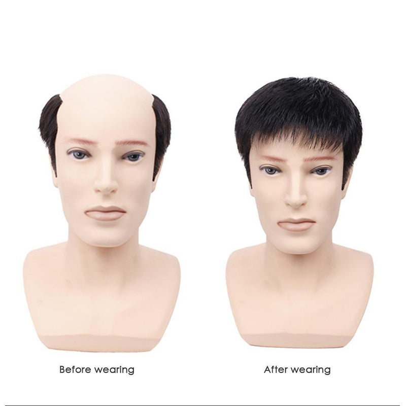 Short Synthetic Men Wigs Toupee Hairpieces Hair Replacement (Brush Cut) Newly