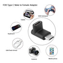 2pcs 90 Degree Right Angle USB 3.1 Type C Male to Female Adapter USB-C Converter