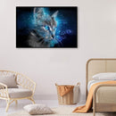 11CT Full Cross Stitch Blue-eye Cat DIY Printed Wall Art Crafts Home Decorations