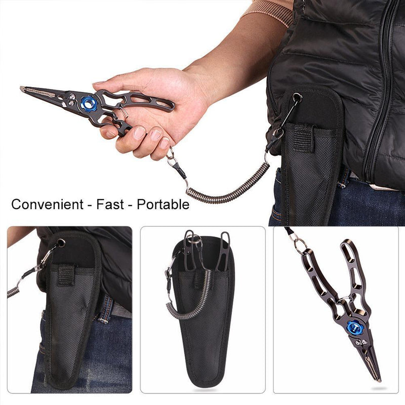 Pliers Scissors Portable Line Lure Cutter Fishing Tools (Titanium Grey)