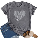 Independence Day Heart Baseball Tea T-Shirt (Grey XXL)
