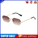 Women Sunglasses Fashion Girl Rectangular Sunscreen Goggles (Gradually Tea)