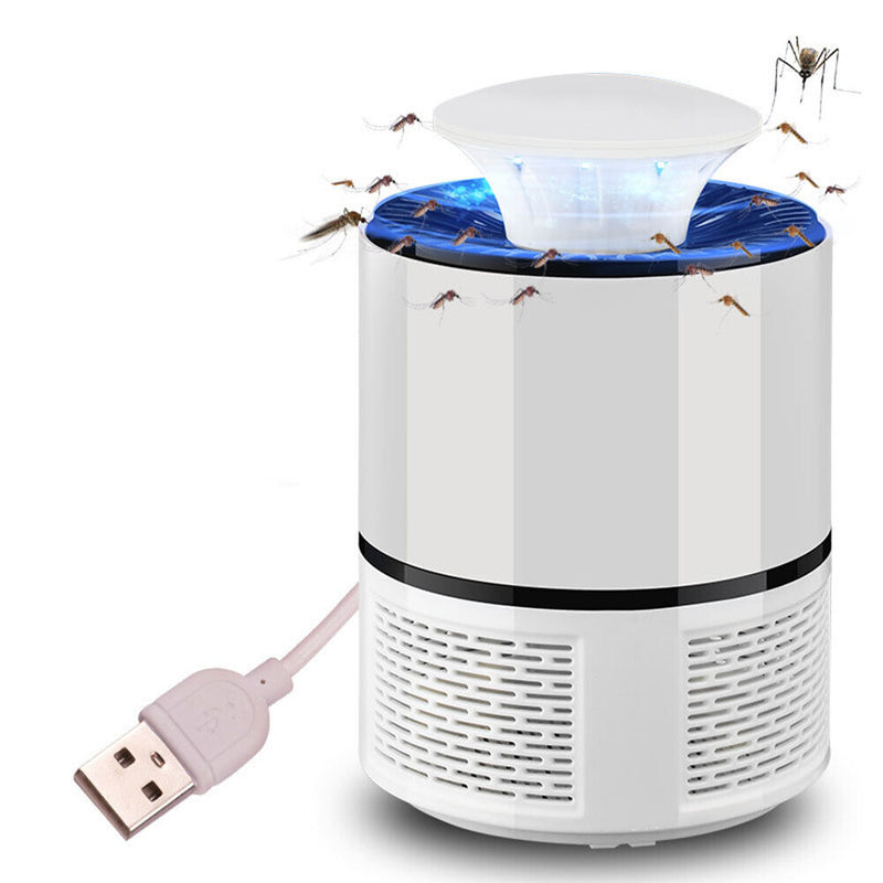 Mute Mosquito Killer Lamp USB Bug Insect Trap Radiationless Light (White) Newly