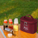 6pcs Spice Sauce Condiment Bottle BBQ Pepper Jar Seasoning Pot (Wine Red) Newly