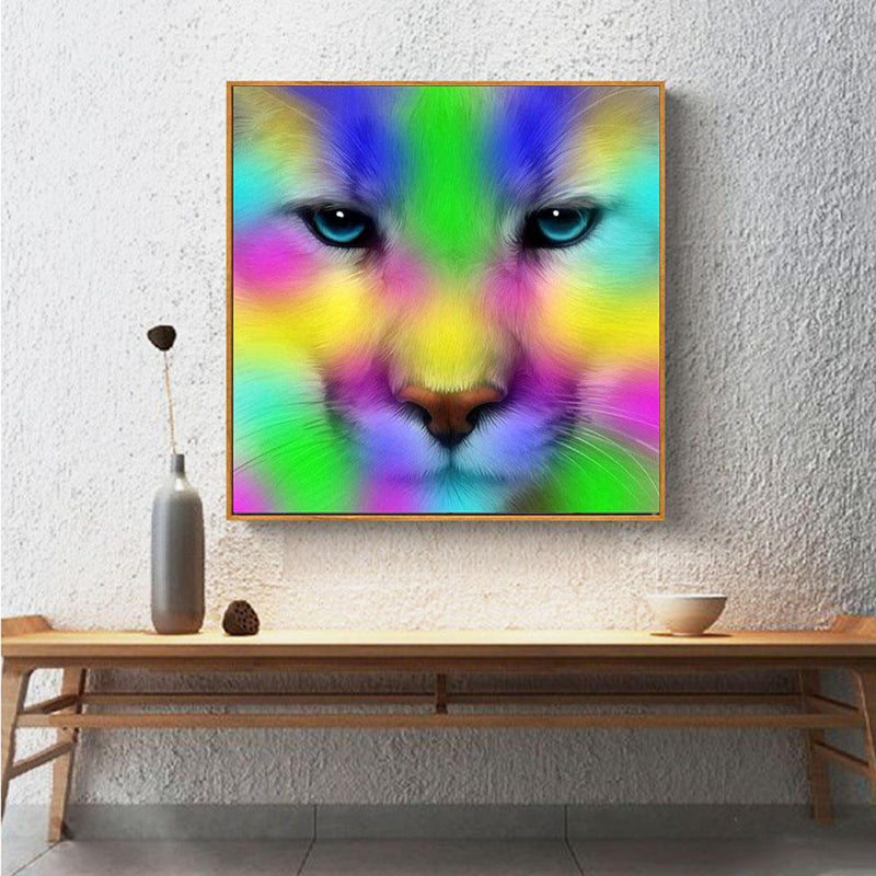 5D DIY Full Drill Diamond Painting Leopard Cross Stitch Embroidery Mosaic