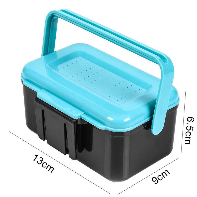 akaddy Breathable ABS Plastic Fishing Bait Earthworm Worm Lure Tackle Storage Bo