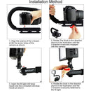 Handheld Shooting Camera Stabilizer Kit Tripod Head DV Bracket Video Action Rig