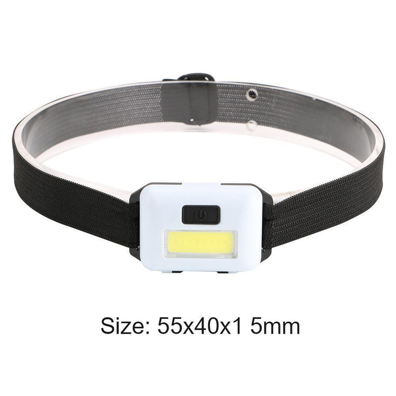 3 Modes Strong LED COB Headlight Outdoor Camping Mini Flashlight (White)