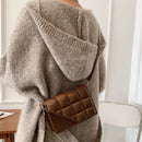 Fashion PU Leather Flap Clutch Women Quilted Mobile Phone Casual Shoulder Bags