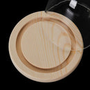 Bottle Glass Vase Glass cloche Dust Cover Wooden base Flower Storage box