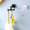 360 Rotatable Kitchen Hooks Organizer Wardrobe Home Hanger Racks (Black) Newly