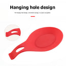 Silicone Spoon Pad Kitchen Utensils Spatula Heat Resistant Placemat (Red)