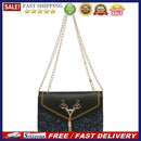 Retro Women Hit Color Mini Shoulder Crossbody Bag Sequins Tassel PU Flap Purse
