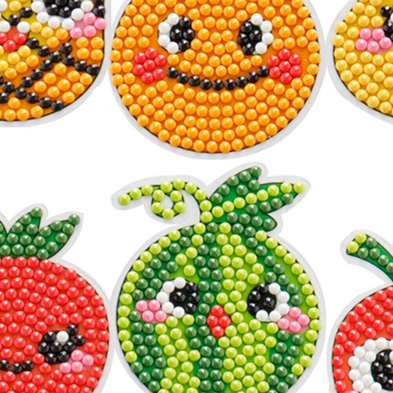 Diamond Painting Cartoon Stickers Kids DIY Round Drill Mosaic Decals for Phone