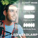 Fishing Flashlight LED Headlamp Fishing Light COB Headlight Head Torch