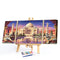 3 Panels Taj Mahal Oil Paint By Numbers Kits DIY Canvas Wall Art Picture Craft