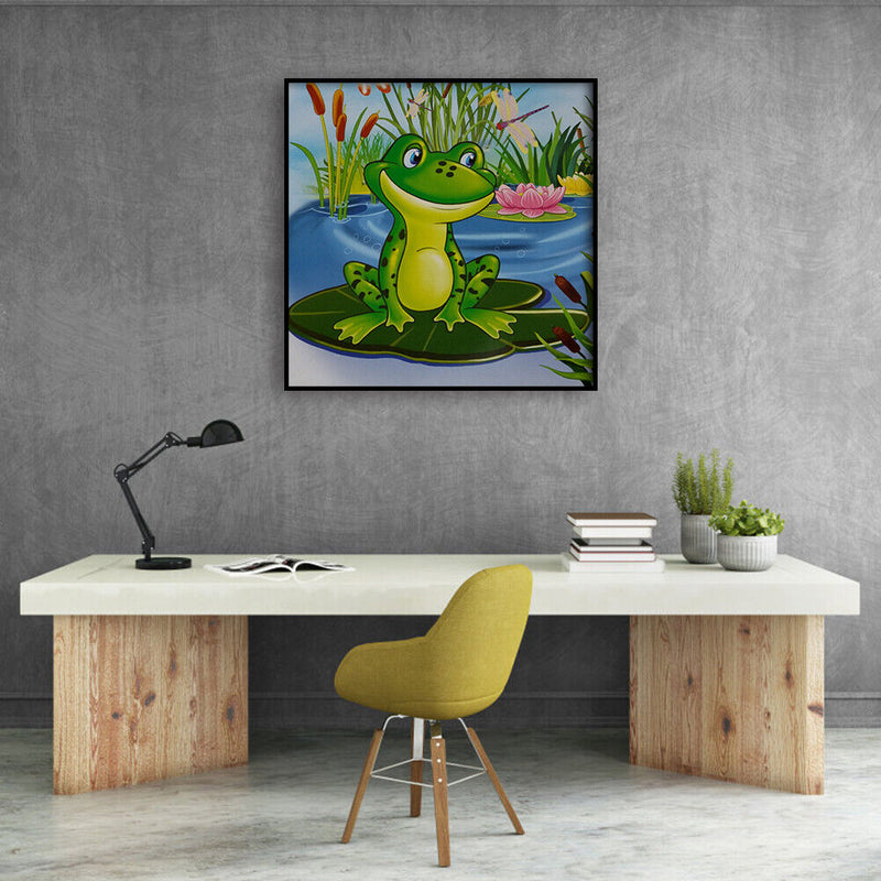 5D Frog on Pond Kit Rhinestone Diamond Painting DIY Full Round Drill Ornaments