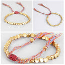 Beads Lucky Rope Braided Handmade Bracelet Tibetan Buddhist Cotton Copper  hot.